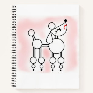 Poodle Vector Illustration, Poodle Spiral Notebook Notizblock