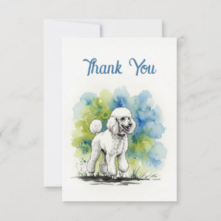 Poodle Vielen Dank Hinweis Dankeskarte