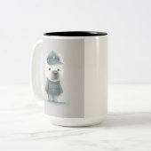 Poodle...vierbeiniger Offizier an der Frontlinie Zweifarbige Tasse (Vorderseite Links)