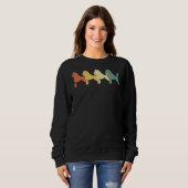 Poodle Vintag Retro-Geschenk Sweatshirt (Vorne ganz)
