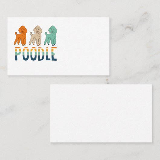 Poodle Visitenkarte (Vorne/Hinten)