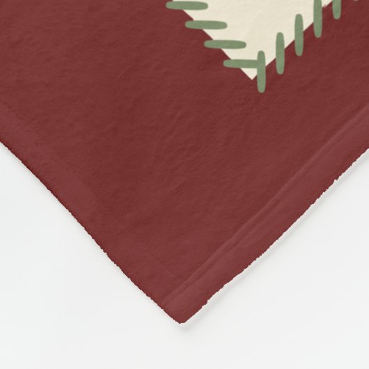 Poodle Vlies-Decke| Mittel| rot Fleecedecke (Ecke)