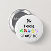 Poodle Walks Design Button (Vorne & Hinten)