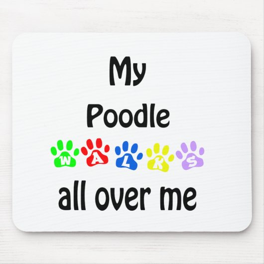Poodle Walks Design Mousepad (Vorne)