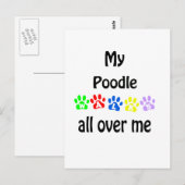 Poodle Walks Design Postkarte (Vorne/Hinten)