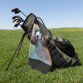Poodle Watercolor Golf Handtuch (Gras)