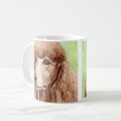 Poodle Watercolor Portrait Kaffeetasse (Vorderseite Links)