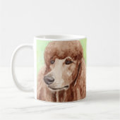 Poodle Watercolor Portrait Kaffeetasse (Links)