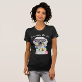 Poodle Wearing Flower Sonnenbrille T-Shirt (Vorne ganz)