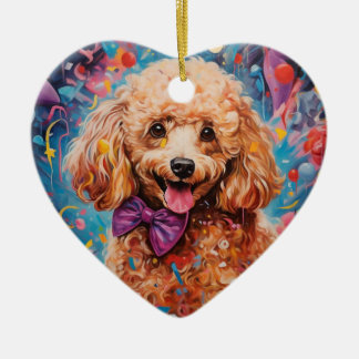 Poodle Weihnachten, Hundeschenk, Hundeschenkgesche Keramik Ornament