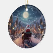 Poodle Weihnachten, Hundeschenk, Hundeschenkgesche Keramik Ornament (Links)