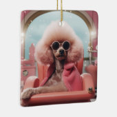 Poodle Weihnachten, Hundeschenk, Hundeschenkgesche Keramikornament (Rechts)
