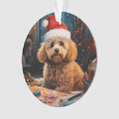 Poodle Weihnachten, Hundeschenk, Hundeschenkgesche Ornament (Vorderseite)
