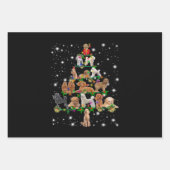 Poodle Weihnachtsbaum abgedeckt durch Blitzlicht Geschenkpapier Set (Vorderseite)