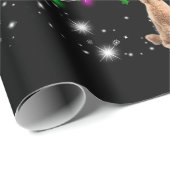 Poodle Weihnachtsbaum bedeckt durch Blitzlicht Geschenkpapier (Rolleneckpunkt)