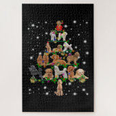 Poodle Weihnachtsbaum bedeckt durch Blitzlicht Puzzle (Vertikal)