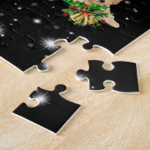 Poodle Weihnachtsbaum bedeckt durch Blitzlicht Puzzle (Seite)