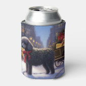 Poodle Weihnachtsfeiertag Dosenkühler (Kanne Vorderseite)