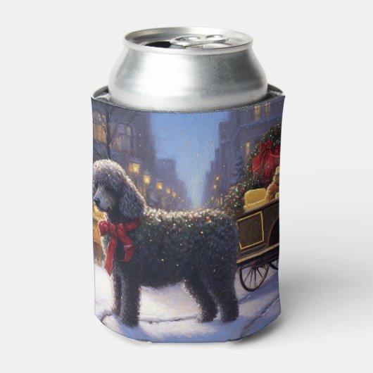 Poodle Weihnachtsfeiertag Dosenkühler (Kanne Vorderseite)