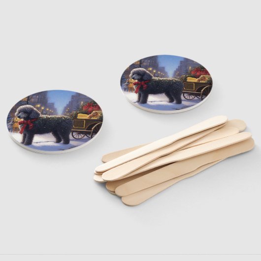 Poodle Weihnachtsfeiertag Fächer (Non-assembled)