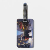 Poodle Weihnachtsfeiertag Gepäckanhänger (Rückseite vertikal)