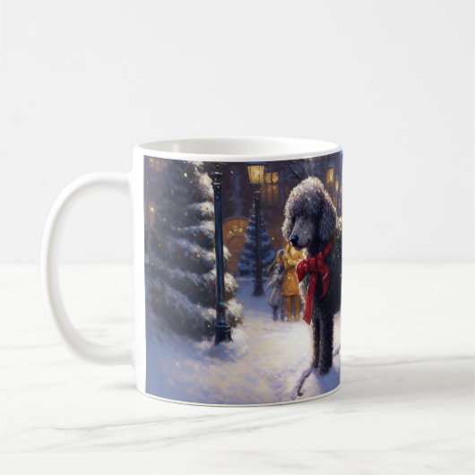 Poodle Weihnachtsfeiertag Kaffeetasse (Links)