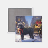 Poodle Weihnachtsfeiertag Magnet (Vorderseite/Rückseite)