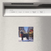 Poodle Weihnachtsfeiertag Magnet (In Situ (Geschirrspüler))