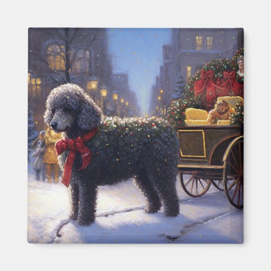 Poodle Weihnachtsfeiertag Magnet (Vorne)