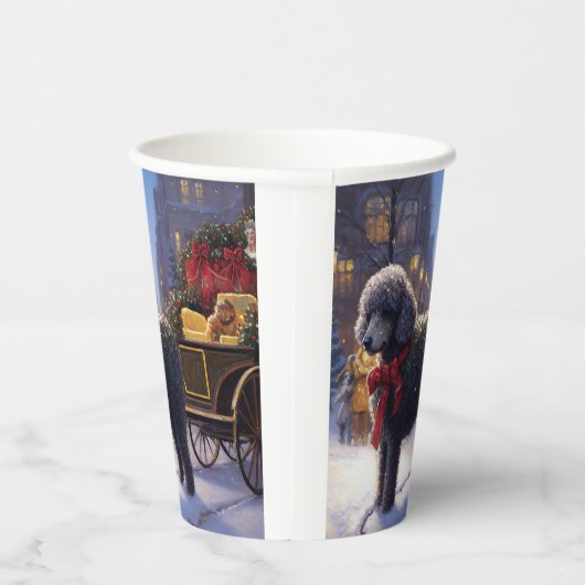 Poodle Weihnachtsfeiertag Pappbecher (Rechts)