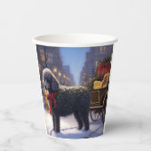 Poodle Weihnachtsfeiertag Pappbecher (Vorderseite)