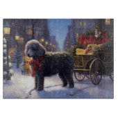 Poodle Weihnachtsfeiertag Schneidebrett (Vorderseite)