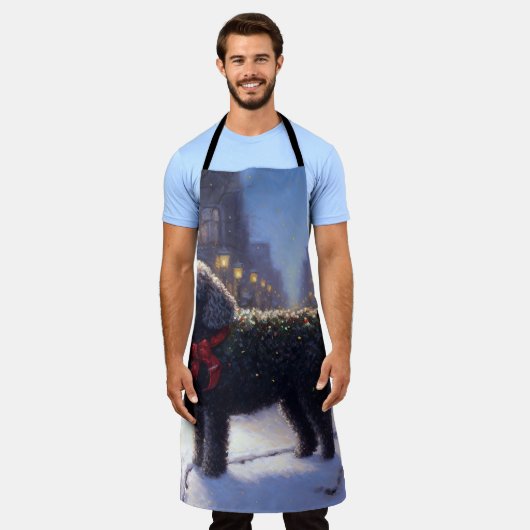 Poodle Weihnachtsfeiertag Schürze (Getragen)