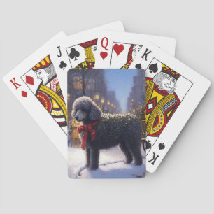 Poodle Weihnachtsfeiertag Spielkarten