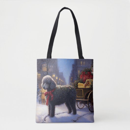 Poodle Weihnachtsfeiertag Tasche (Vorderseite)
