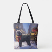 Poodle Weihnachtsfeiertag Tasche (Rückseite)
