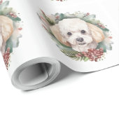 Poodle Weihnachtsfest Geschenkpapier (Rolleneckpunkt)