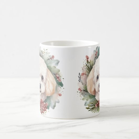 Poodle Weihnachtsfest Kaffeetasse (Mittel)