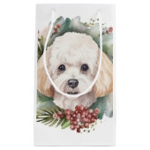 Poodle Weihnachtsfest Kleine Geschenktüte (Vorderseite)