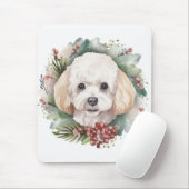 Poodle Weihnachtsfest Mousepad (Mit Mouse)