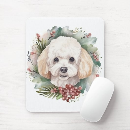 Poodle Weihnachtsfest Mousepad (Mit Mouse)
