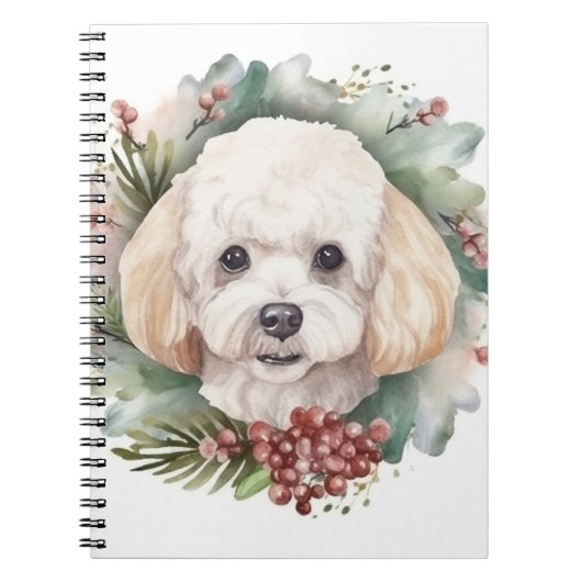 Poodle Weihnachtsfest Notizblock (Vorderseite)