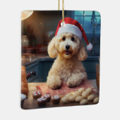 Poodle Weihnachtskost Feiertag Keramikornament (Rechts)
