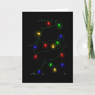 Poodle - Weihnachtslicht Feiertagskarte