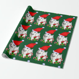 Poodle Weihnachtsmannmütze Weihnachten Geschenkpapier