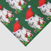 Poodle Weihnachtsmannmütze Weihnachten Seidenpapier (Detail)