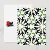 Poodle Weihnachtsmuster Feiertagspostkarte (Vorne/Hinten)