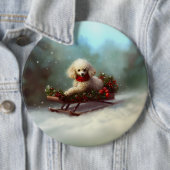 Poodle Weihnachtsschnee Winter Button (Beispiel)