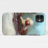 Poodle Weihnachtsschnee Winter Case-Mate iPhone Hülle (Rückseite (Horizontal))