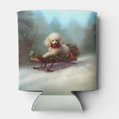 Poodle Weihnachtsschnee Winter Dosenkühler (Rückseite)